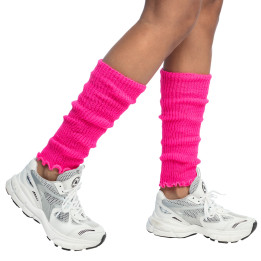 Beinstulpen neonfarbig: 80er Jahre Disco Accessoires, pink