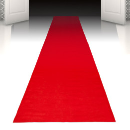 Party Teppich (Vlies), 60 x 450 cm, rot