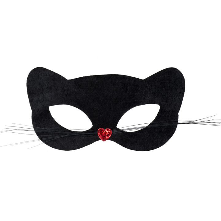 Katzen Augenmaske, schwarz