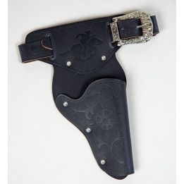 Cowboy Coltgürtel mit Holster für Erwachsene, schwarz