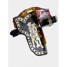 Kinder Cowboy Coltgürtel mit Holster, 95cm, schwarz