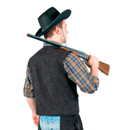 Gilet Cowboy, unisexe, noir