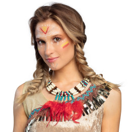 Collier Femme Indienne, multicolore
