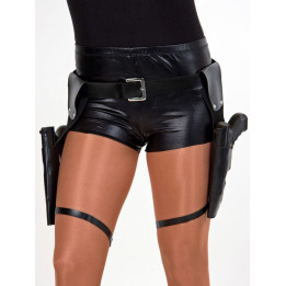 Tomb Raider Ceinture avec deux étui pistolet, 115 cm x 3.5 cm, noir