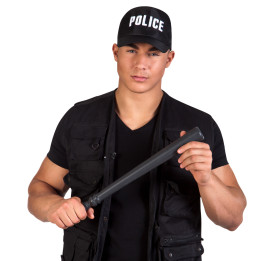 Polizeistock: Police Schlagstock, 52 cm, schwarz
