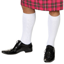 Trachten Kniesocken, weiss
