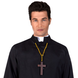 Priest Cross Necklace, brown