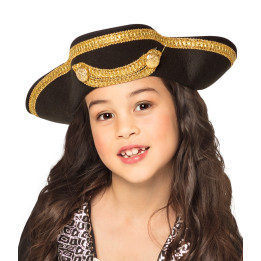 Kinder Piratenhut, schwarz