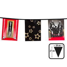 VIP Wimpelkette: Party Dekoration, 6 m / 27 x 20 cm, mehrfarbig