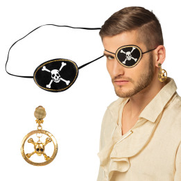 Eye Patch Pirate with Ohrring, black