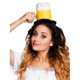 Serre-tête Chope de bière Femme: Accessoire festif Wiesn, jaune/noir