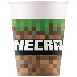 Minecraft Party Cups:FSC certified, 8items, 200 ml
