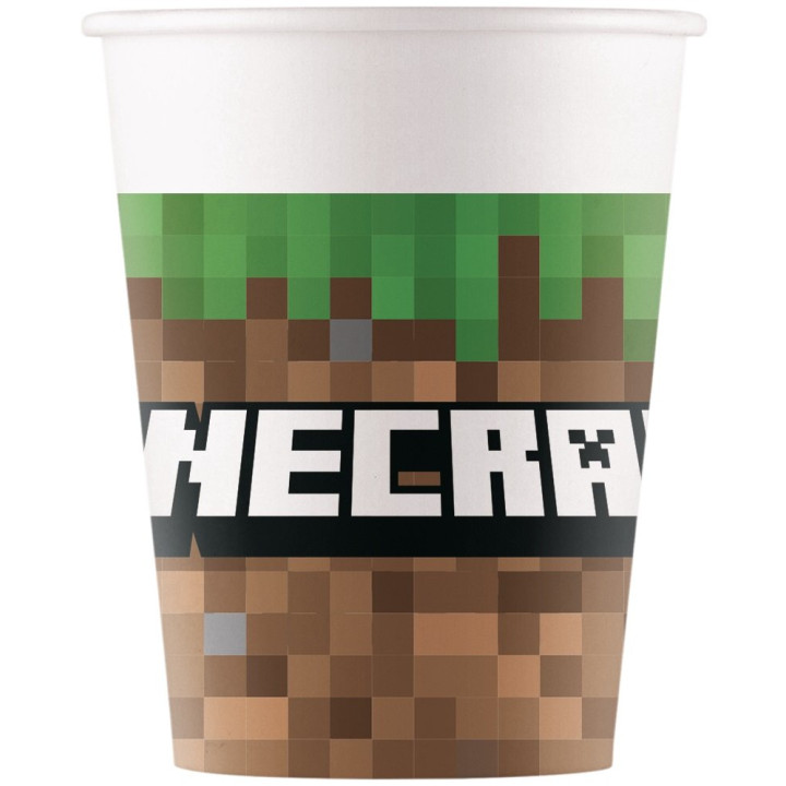 Minecraft Partybecher:FSC zertifiziert, 8Stück, 200 ml