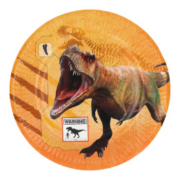 Dinosaurier Papierteller T-Rex, 8Stück, 23 cm