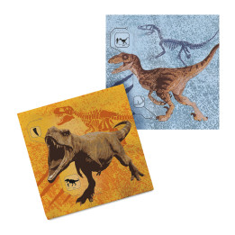 20 Papierservietten T-Rex, 20Stück, 33 x 33 cm