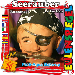 Pirate buccaneer make up set, multicolored