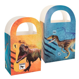 Paper party bags T-Rex, 15,5 x 13 x 8 cm