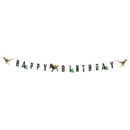 Dinosaur T-Rex Happy Birthday Garland, 205 cm
