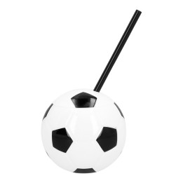Fussball : Party Trinkbecher mit Strohhalm, 4.5 dl