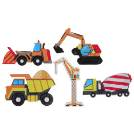 Chantier / Constructeurs: Décoration à saupoudre, 10piece, 4 x 6 cm, multicolore