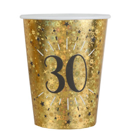 30. Geburtstag Partybecher, 10Stück, 2.7 dl, gold