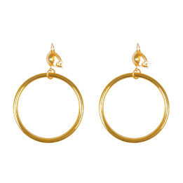 Hoop earrings clip, or/gold