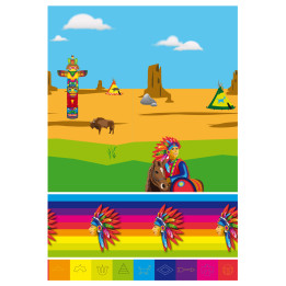Indianer Party Tischdecke, 130 x 180 cm