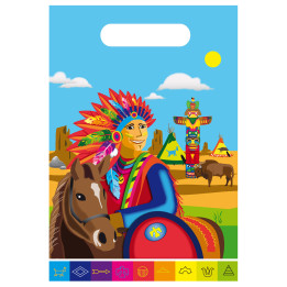 Indians Gift bags, 8items, 17 x 24 cm