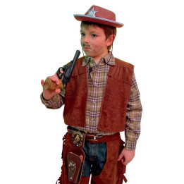 Cowboy Kinderweste, braun