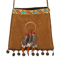 Indianerin Tasche, 21 cm, braun