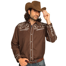 Cowboy Western Hemd, braun