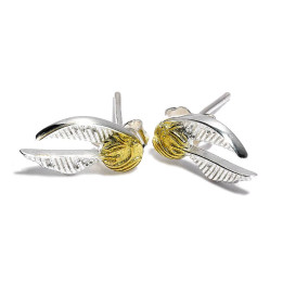 Harry Potter: Boucles de oreilles Goldener Schnatz (plaqué argent), 15 mm, or/argent