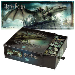 Harry Potter Puzzle Gringotts Bank Escape 1000: Noble Collection Puzzl, 86 x 33 cm, mehrfarbig