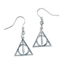 Harry Potter:  Earrings Deathly Hallows (versilbert), 15 mm, silver
