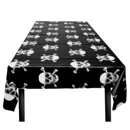 Pirates Nappe: tête de mort, 130 x 180 cm, noir/blanc