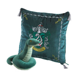 Harry Potter: House Mascot Kissen mit Plüschfigur Slytherin, 34 x 34 cm//25 cm