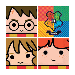 Harry Potter napkins, 16items, 33x33cm, multicolored