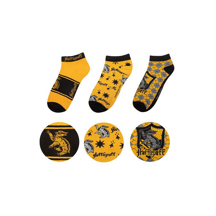 Harry Potter Ankle Socks 3-Pack: Hufflepuff
