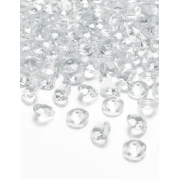Diamanten Konfetti, 100Stück, 12 mm, weiss