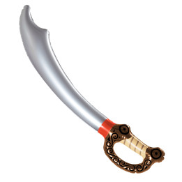 Piratenschwert aufblasbar, 75cm, grau