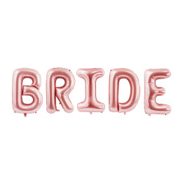 Foil balloon Bride, 280 x 86 cm, rosegold