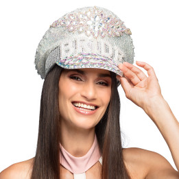 Cap Bride sparkle, silver