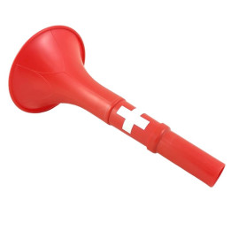 Vuvuzuela Schweiz, 17 cm, rot