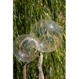 Hochzeit Ballon Love, transparent, 60 cm, transparent