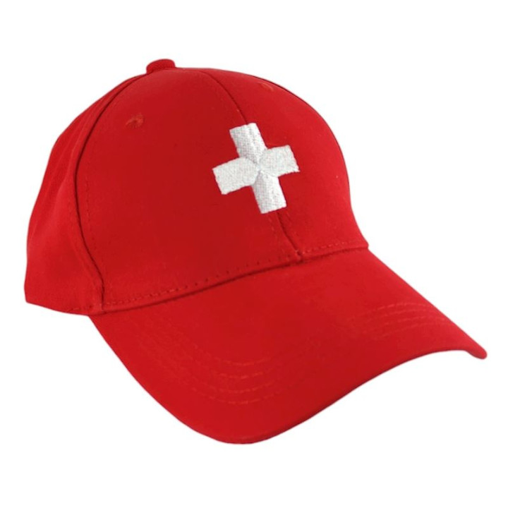 Baseballcap Suisse, rouge