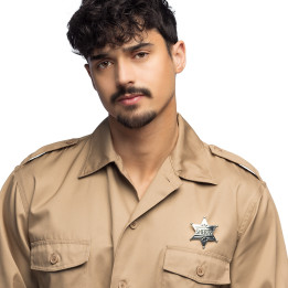 Metal badge Sheriff, silver