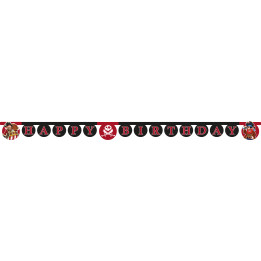 Pirates Happy Birthday garland, 2 m, multicolored