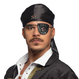 Pirate bandana and eye patch, black