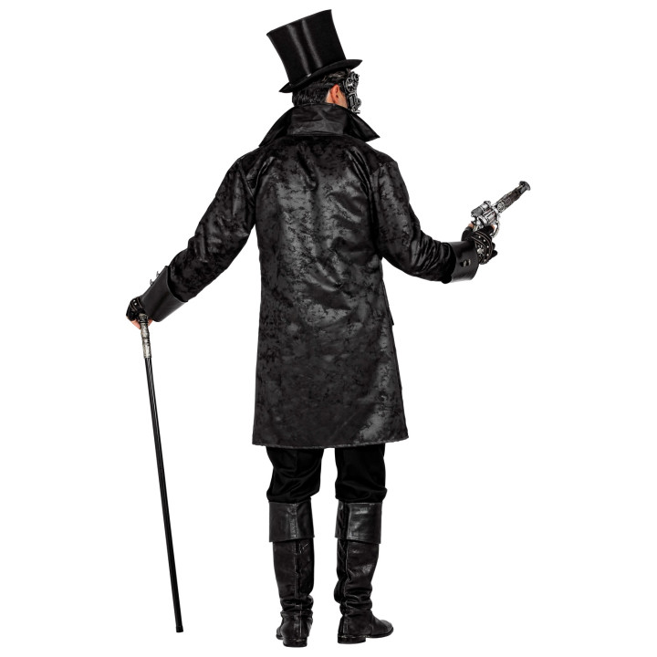 Pirate/Steampunk coat in leather look, black