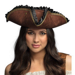 Chapeau Pirate Evalyn, marron
